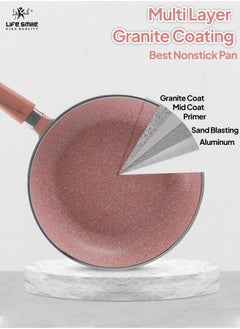 Frying Pan Set - Multi Layer Granite Coating Fry Pan | Include 1x20CM -1x24CM & 1x28CM Non Stick Pan - Heat-Resistant Handle Hanging Loop - PFOA Free Pink - pzsku/Z5066FCD7F9DF34115A1BZ/45/_/1725511495/ab9a2012-2dd0-420f-b329-b6ba0332de56