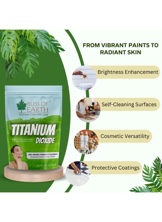 BLISS OF EARTH Titanium Dioxide For Soap Shampoo & Cosmetics Making, Natural Occurring Mineral For Making Sunscreen & Lotion, 226gm - Image 4