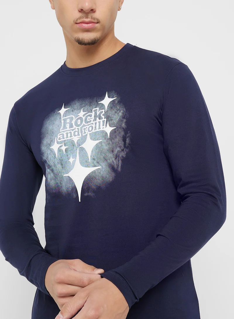 Seventy Five Basics Graphic Long Sleeve T-Shirt