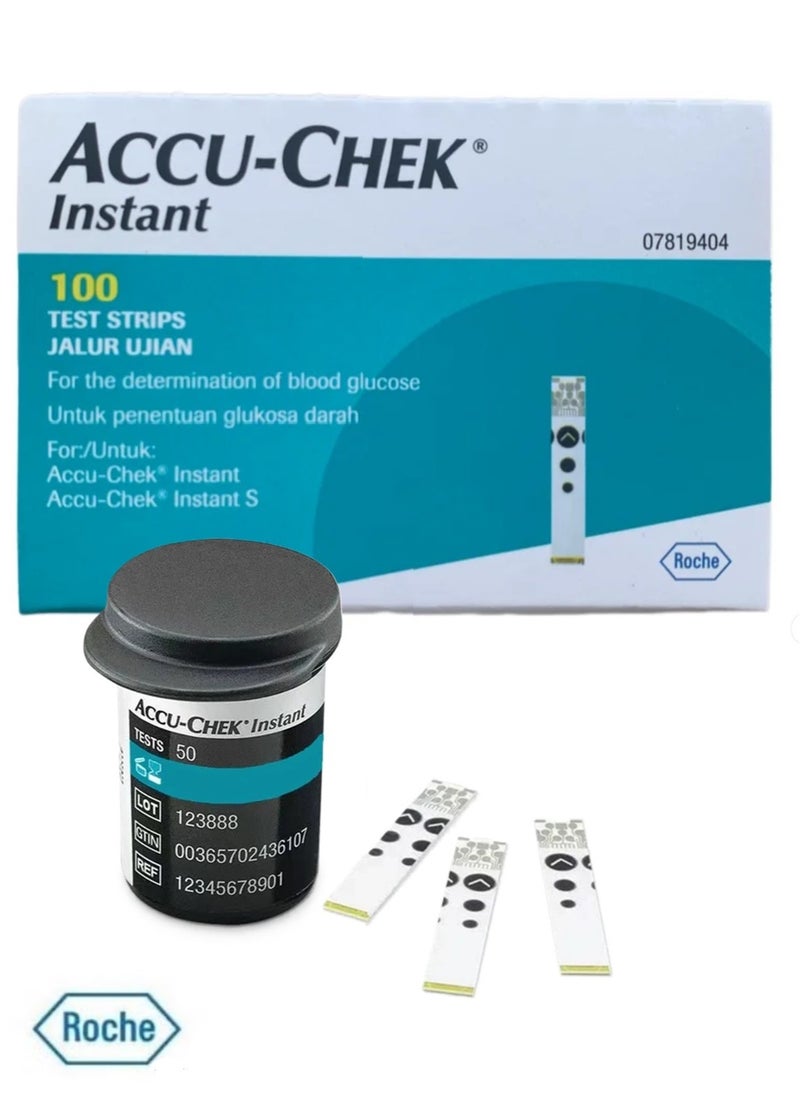 ACCU-CHEK Instant Original Accu Chek Instant Test Strip Set 100 Test 2 Pack  - Image 5
