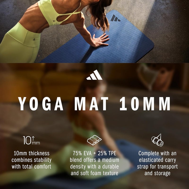 Adidas Yoga Mat 10mm Preloved Ink – Thick Non-Slip Cushion Mat for Comfort & Stability - Image 2