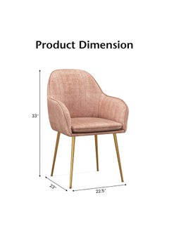Bharat Bhavishya Bharat Bhavishya Craft Mid Century Modern Lounge Chair Arm Chair Cushioned Lounge Chair Single Seater Chairs Armchair Luxury Rest Chair Pink 2 Pcs  - Image 3