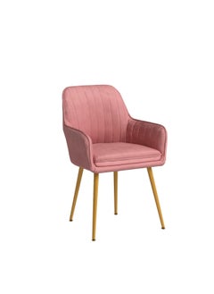 Bharat Bhavishya Bharat Bhavishya Craft Mid Century Modern Lounge Chair Arm Chair Cushioned Lounge Chair Single Seater Chairs Armchair Luxury Rest Chair Pink 2 Pcs  - Image 5