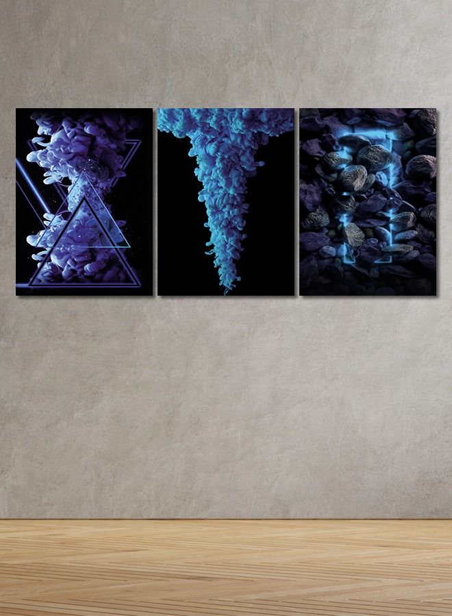 Marktna Decorative Wall Art Painting with an Abstract Design, 3 Pieces,Size 120x60cm - Image 1