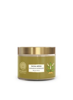 Forest Essentials Narangi & Nagkesar Facial Ubtan | Ayurvedic Face Pack For Tan Removal | Anti Tan Face Mask With Orange Peel & Sweet Almond | Reduces Acne Scars, 1 Count  - Image 1