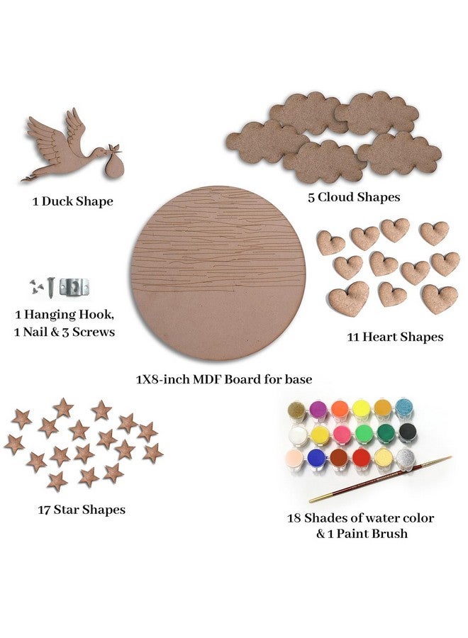Embroiderymaterial Painting Kit for Kids, Art & Craft Kit, Tool Kit for Kids, Craft Kit, Kids Craft Activity Kit, Wooden Tool Kit for Kids, Craft for Kids, DIY Home Decor (All Material Included) - Image 2