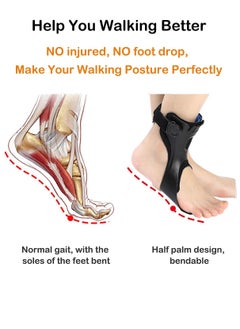Y&D Drop Foot Brace Orthosis AFO, 2023 Upgraded Medical Up Ankle Support with Inflatable Airbag for Hemiplegia SStroke, Multiple Sclerosis Stabilizer Left Foot, L Size  - Image 5
