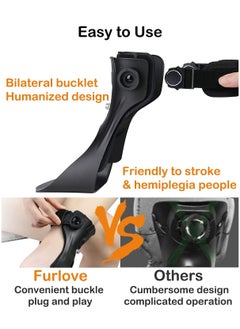 Y&D Drop Foot Brace Orthosis AFO, 2023 Upgraded Medical Up Ankle Support with Inflatable Airbag for Hemiplegia SStroke, Multiple Sclerosis Stabilizer Left Foot, L Size  - Image 4
