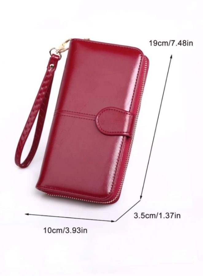 Women's Leather Wallet for everyday use- Women's Clutch with Zipper Coin Purse, Card Holder, and Certificate, Ladies Bracelet Hand Bag - Image 5
