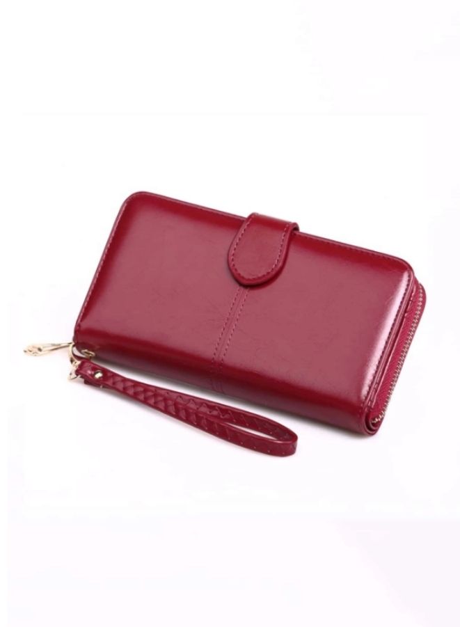 Women's Leather Wallet for everyday use- Women's Clutch with Zipper Coin Purse, Card Holder, and Certificate, Ladies Bracelet Hand Bag - Image 4