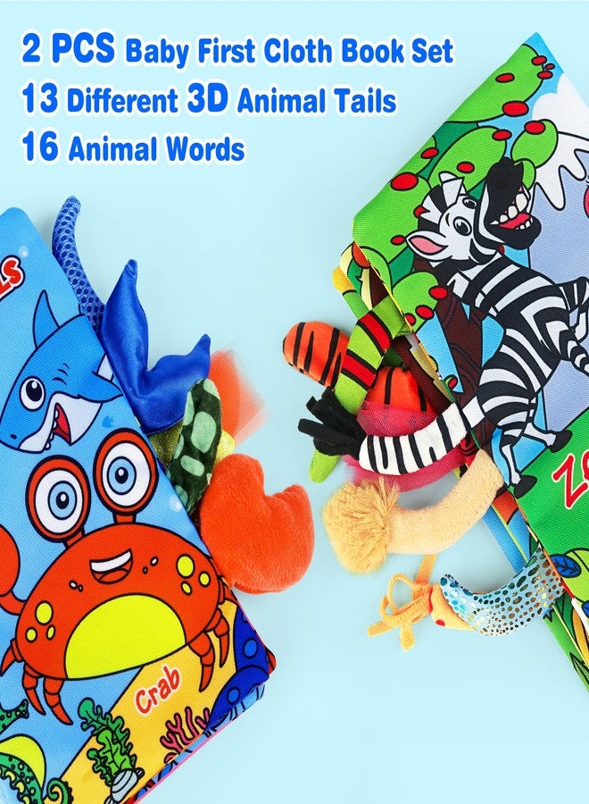 Helsort 2PCS Crinkle Cloth Books - High Contrast Sensory Toys Touch Feel Book for Tummy Time, Infant Travel Essentials Forest Ocean Themes, and Newborn Development Toys 0-18 Months - Image 2