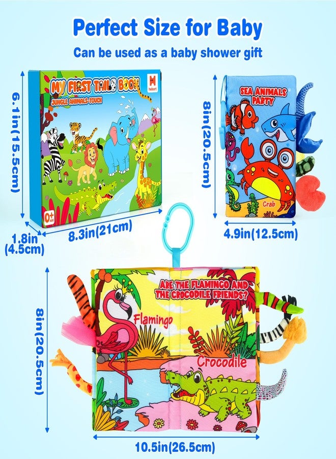 Helsort 2PCS Crinkle Cloth Books - High Contrast Sensory Toys Touch Feel Book for Tummy Time, Infant Travel Essentials Forest Ocean Themes, and Newborn Development Toys 0-18 Months - Image 3
