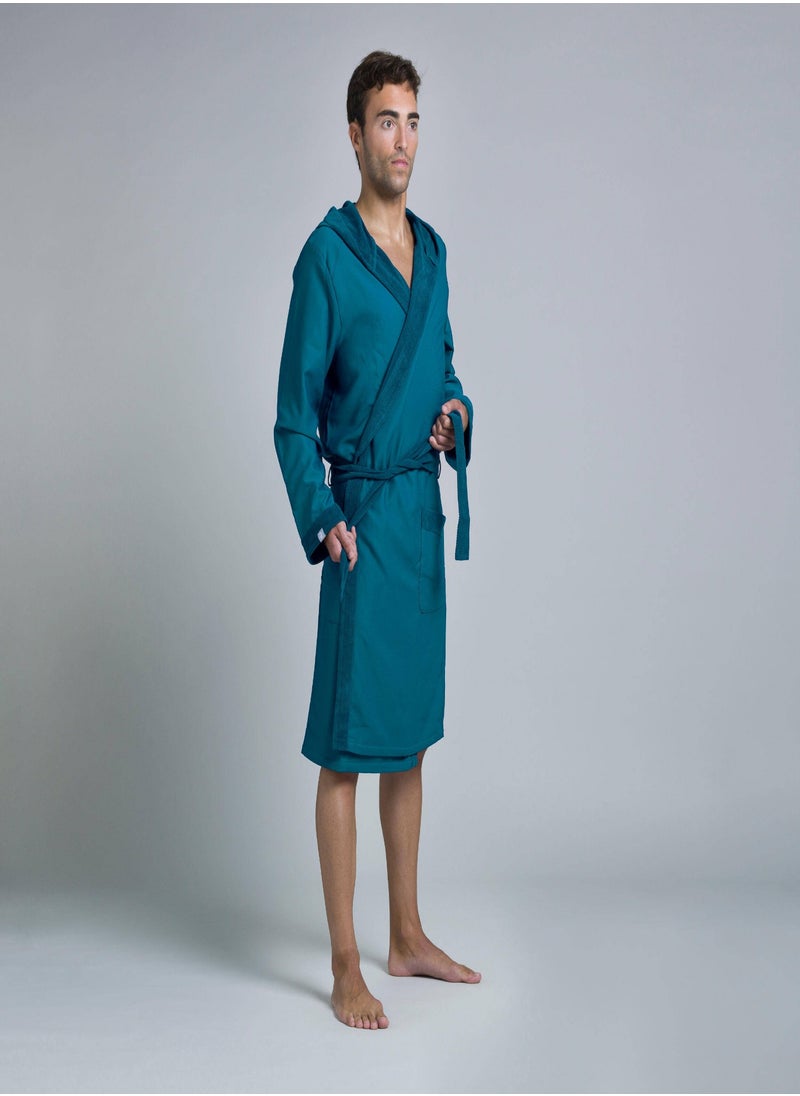 NABAIJI NABAIJI by DECATHLON, Men Bathrobe Soft & Absorbent Indigo Blue  - Image 1