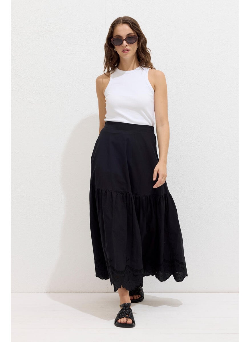 Manuka - Embroidered Skirt Black - Image 1