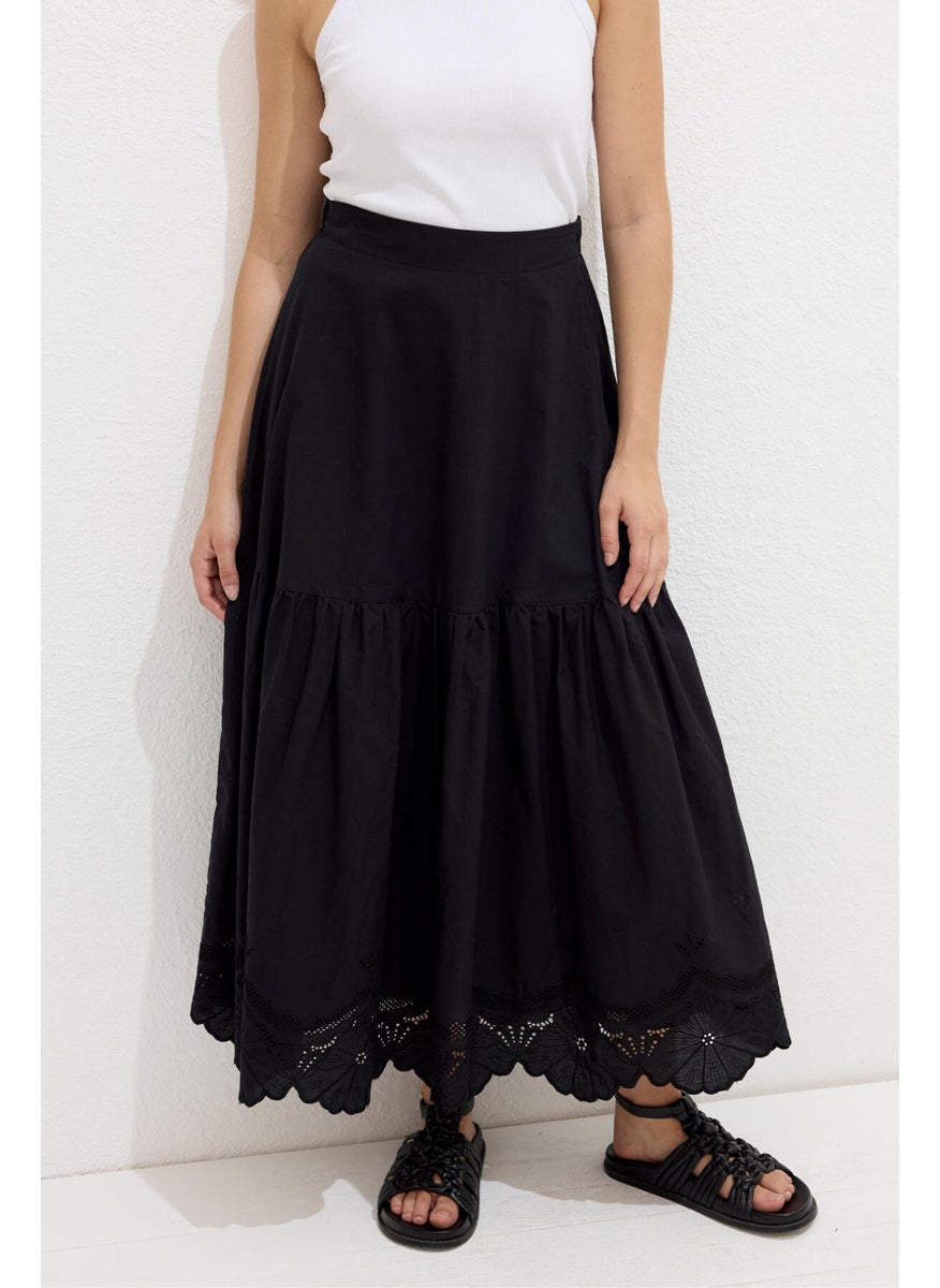 Manuka - Embroidered Skirt Black - Image 1