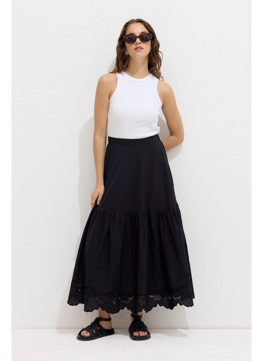Manuka - Embroidered Skirt Black - Image 1