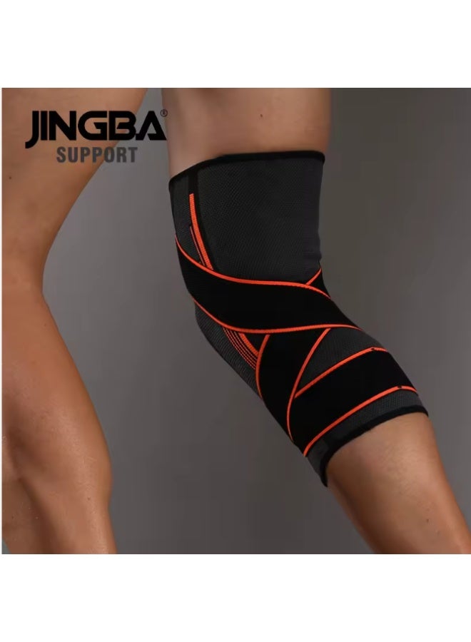 JINGBA SUPPORT Professional sports knee brace with side supports and wrap straps – strong joint support during exercise - Image 3