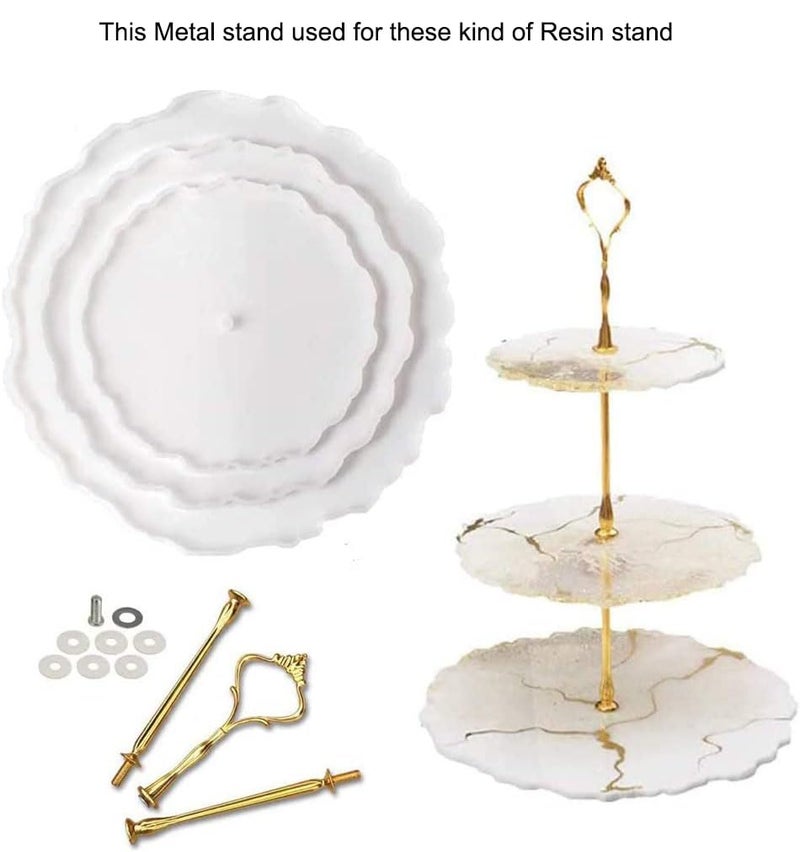 Snoogg Metal Stand for Cake Stand Tower. 3 Tire DIY Craft - Image 2