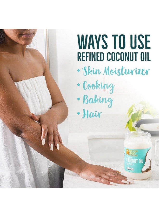 BetterBody Foods Organic Refined Coconut Oil, 56 Fl Oz, All Purpose Oil for Cooking, Baking, Hair and Skin Care - Image 2