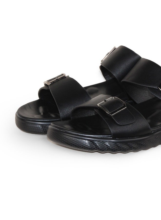BOTELI Men's Genuine Pu Leather Comfortable Non-slip Slippers Top Grade Soft Outsole Comfortable Sandals  - Image 2