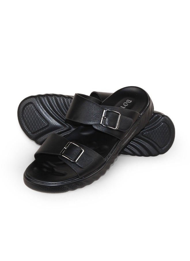 BOTELI Men's Genuine Pu Leather Comfortable Non-slip Slippers Top Grade Soft Outsole Comfortable Sandals  - Image 1
