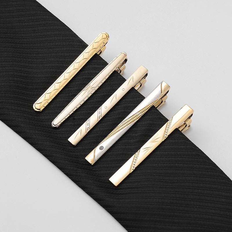 Simple Fashion Tie Clip Gold And Silver Double Color Tie Clip Dress Tie Clip Wedding All-Match Tie Clip Men'S Business - Image 2