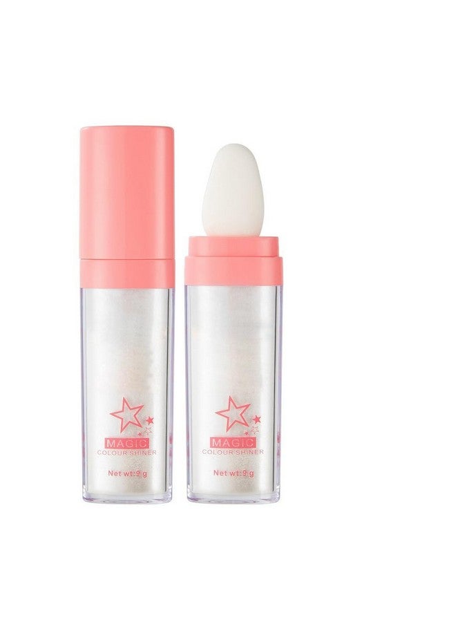 PAQIMAN Glitter Powder Highlighter Makeup, Body Brightens The Natural Three-Dimensional Face Blusher Patting Powder Highlighter. (01# White Moonbeam) - Image 1