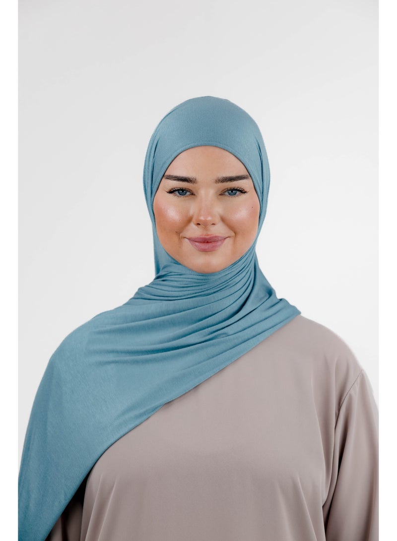 اوفيليا حجاب فاخر من قماش جيرسي الخيزران للنساء (6 قطع) - ألوان متنوعة - طقم حجاب يومي ناعم، مطاطي، يسمح بمرور الهواء، مانع للانزلاق - Image 2