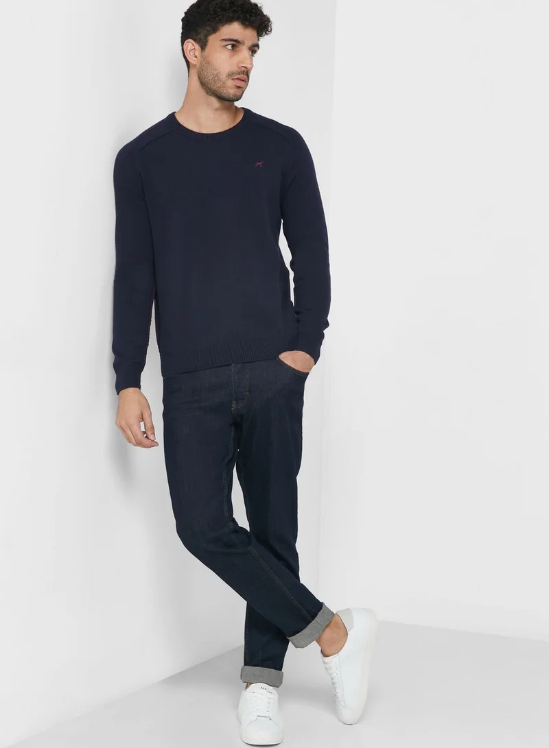 Sacoor Brothers Knitted Crew Neck Sweater
