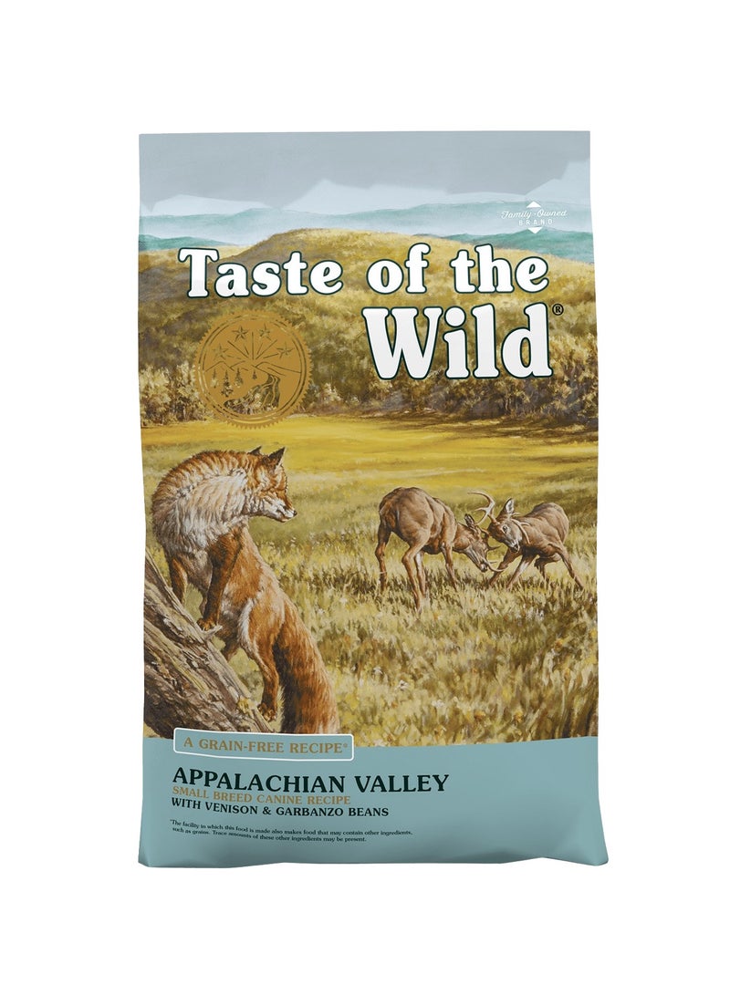 Taste of the Wild وصفة الكلاب الصغيرة من وادي أبالاش مع لحم الغزال والفاصوليا الحمصية طعام جاف للكلاب
