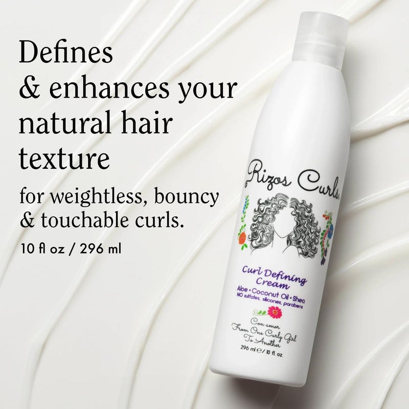 Rizos Curls Curl Defining Cream for Wavy, Curly, Coily Hair â€“ Frizz Control, Defines, Softens, Moisturizes, Adds Shine for 1aâ€“4c Hair Types â€“ Sulfate & Paraben - Image 2