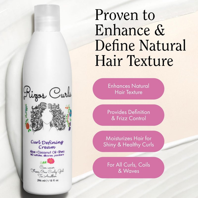 Rizos Curls Curl Defining Cream for Wavy, Curly, Coily Hair â€“ Frizz Control, Defines, Softens, Moisturizes, Adds Shine for 1aâ€“4c Hair Types â€“ Sulfate & Paraben - Image 5