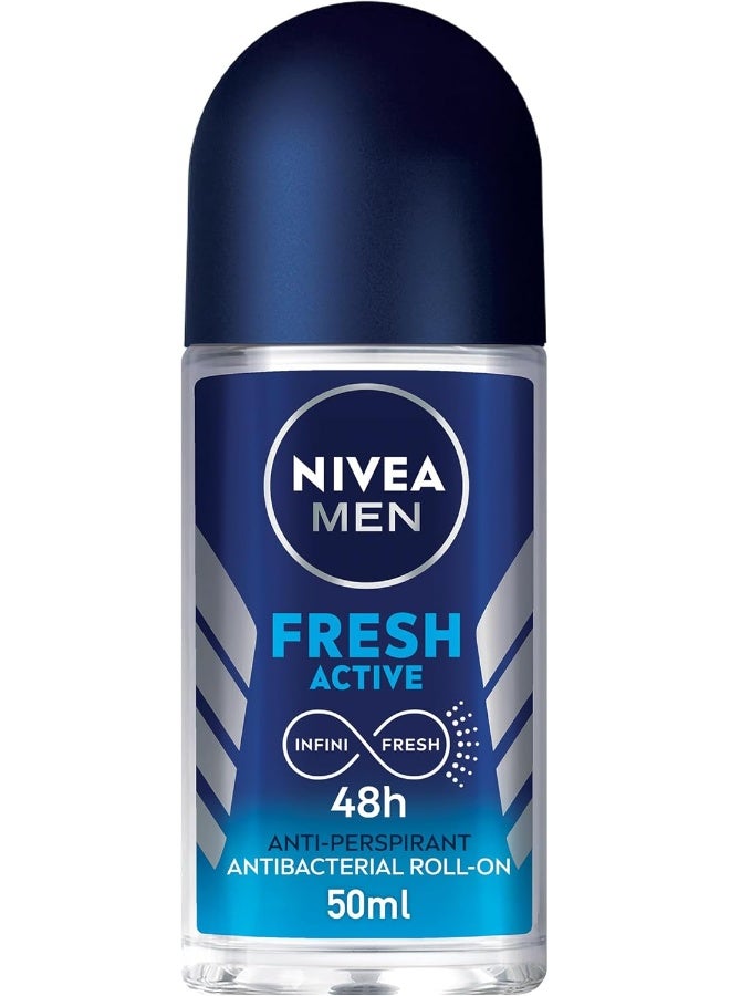 نيفيا رول أون مضاد للتعرق للرجال من نيفيا ، رائحة منعشة نشطة ، 50 مل - Image 1