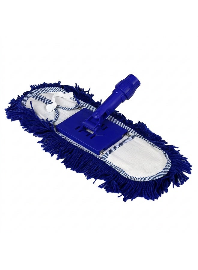 Gator Dust Control Mop | Dry Dusting Floor Mop | Fringe Mop Head with Holder | Commercial Cleaning Use | 40cm | Blue - Image 1