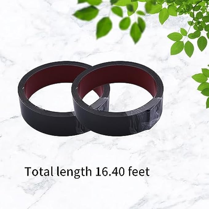 BLACK TITANIUM MOLDING TRIM PEEL AND STICK(MIRROR-LIKE FINISH), 201 STAINLESS STEEL SELF ADHESIVE WALL TRIM MOLDING, WALL CEILING FLOOR CABINET TILE EDGE MOULDING, 16.4 FT X 1.6 IN - Image 3