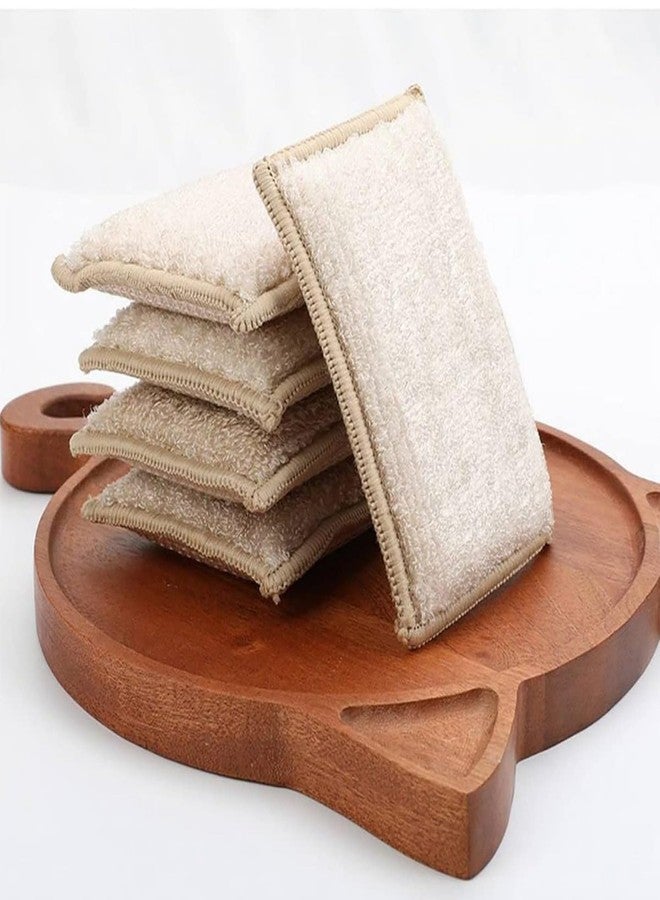 SUZZYVINE 5 Pack Multi-Purpose Sponges Kitchen Bamboo sponges for Cleaning, Along with Heavy Duty Scrubbing Power - Reusable Dish Sponge for Dishes, Pots and Pans - Image 2