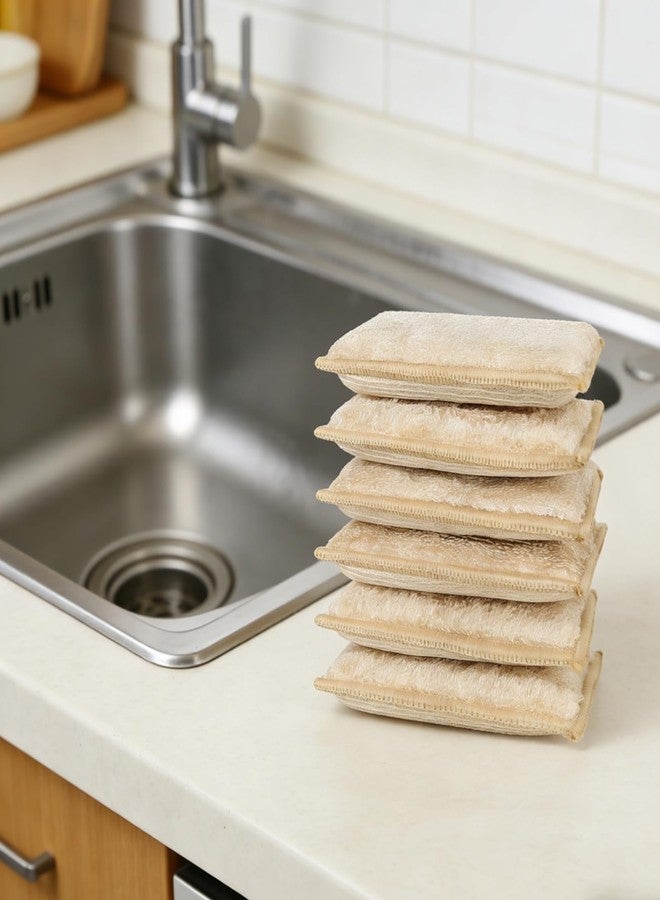 SUZZYVINE 5 Pack Multi-Purpose Sponges Kitchen Bamboo sponges for Cleaning, Along with Heavy Duty Scrubbing Power - Reusable Dish Sponge for Dishes, Pots and Pans - Image 5