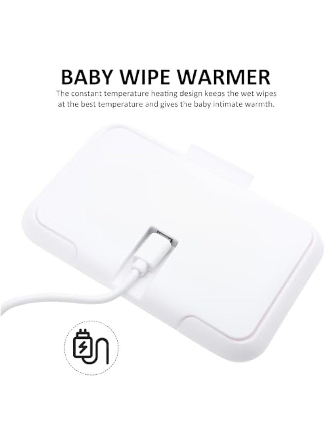 Diaper Wipe Warmer 8W Baby Wipe Warmer Portable Baby Dispenser Plastic Tissue Storage Box Dispenser Holder for Home Car White Heater - Image 5