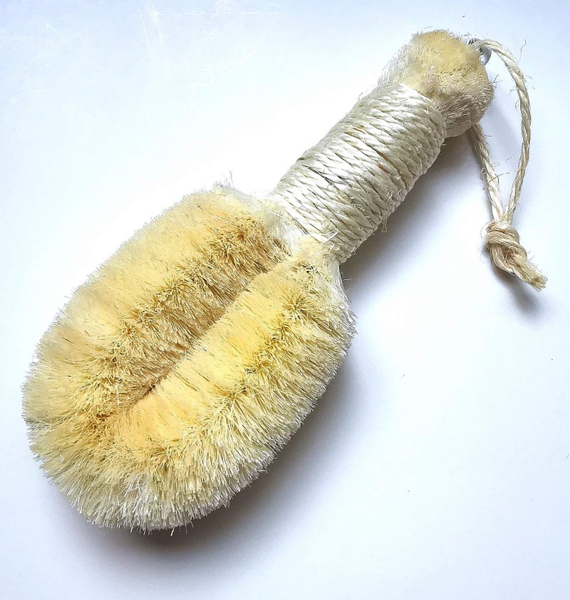 Spa Plus Dry Skin Bath Body Brush-100% Pure Natural Sisal Bristle. 9" Length - Image 4