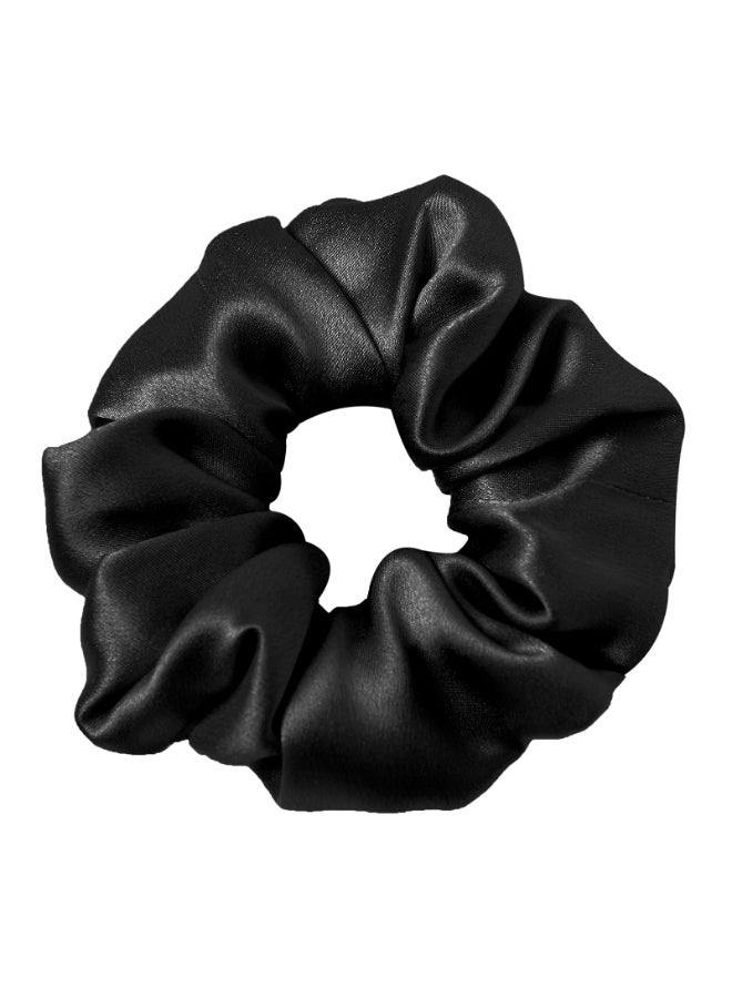 LILYSILK Silk Hair Scrunchies for FrizzBreakage Prevention 100 Mulberry Silk Hair Ties No Damage Elastic Silk ponytail Holders 1Pc Black - Image 3