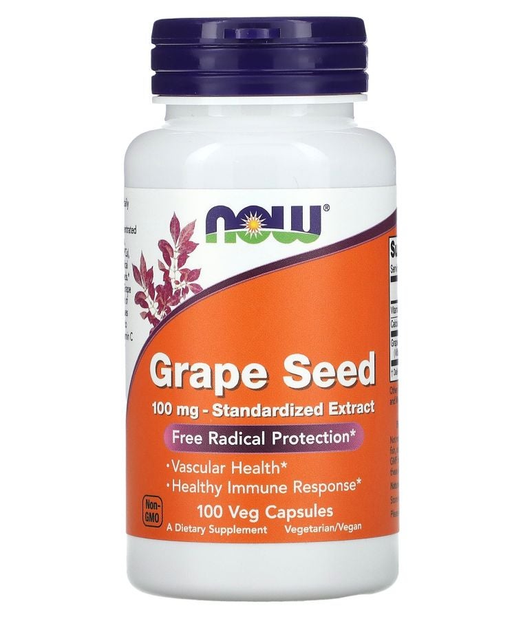 Grape Seed Standardized Extract 100 mg 100 Veg Capsules