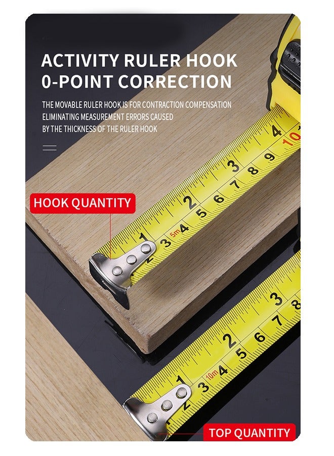 JoyousSto Retractable Tape Measure 3m Precision Tool for Accurate and Easy Measurements Ergonomic Design with Secure Grip for Professional and Everyday Use - Image 3