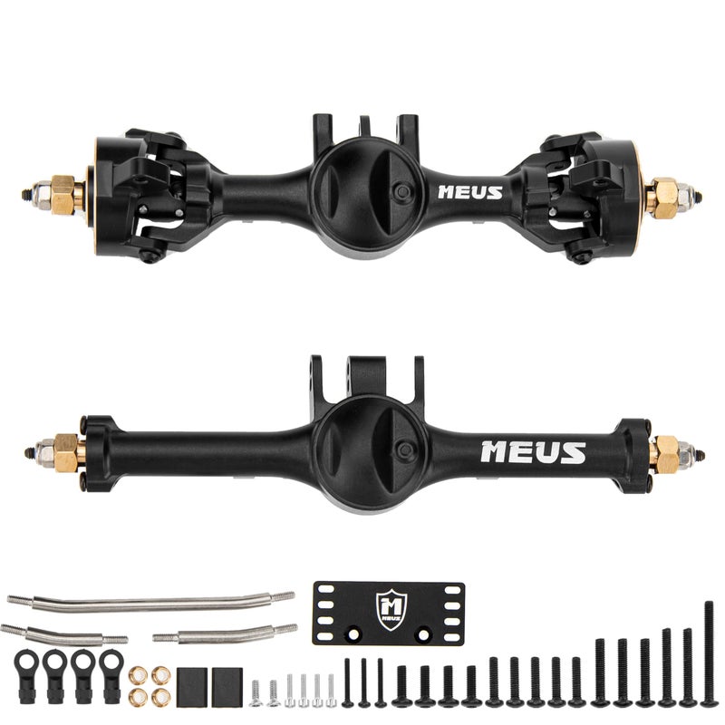 MEUS RACING 5mm ISO V2 TRX4M Axles with Adjustable Servo Mount for TRAXXAS 118 TRX4M RC Crawler Black - Image 3