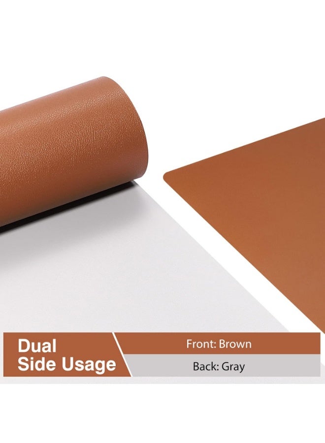 WinCheer Large Desk Pad, Non-Slip PU Leather Desk Mouse Pad Waterproof Desk Pad Protector, Dual-Side Use Desk Writing Mat for Office Home, 80cm x 40cm - Image 2