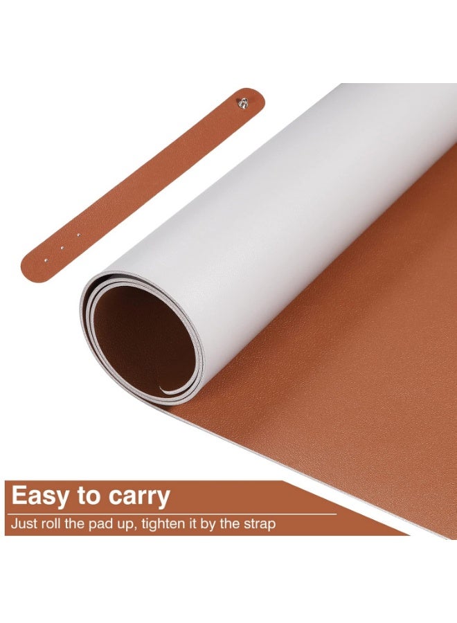 WinCheer Large Desk Pad, Non-Slip PU Leather Desk Mouse Pad Waterproof Desk Pad Protector, Dual-Side Use Desk Writing Mat for Office Home, 80cm x 40cm - Image 3
