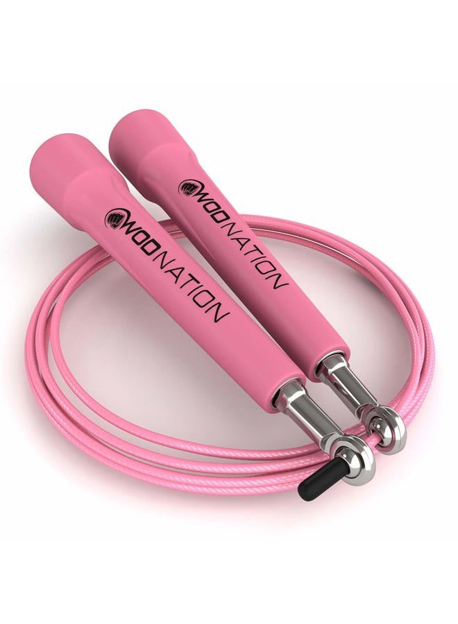 WOD Nation Speed Jump Rope - Blazing Fast Rope for Endurance training for Boxing, MMA, Martial Arts or Just Staying Fit + FREE Video Training Included - Fully Adjustable to Fit Men, Women and Children - Image 2
