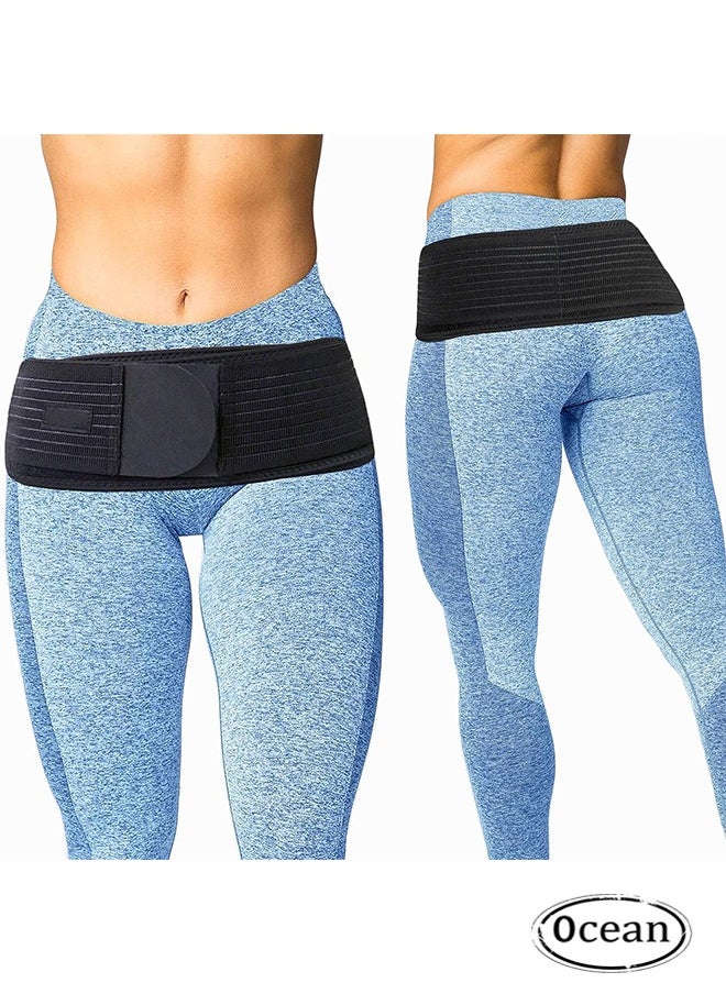 Ocean - Sacroiliac SI Joint Hip Belt, Lower Back Support Brace Hip Braces for Hip Pain Alleviate Sciatic Anti-Slip Sacroiliac Belt Pilling-Resistant Pelvic Belt for Men Women(Regular (Hip Size 30-45")) - Image 1