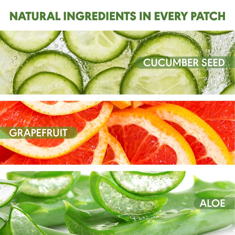 KINPUR ORGANIC COSMETICS Under Eye Patches for Puffy Eyes and Dark Circles & Eye Bags with Green Tea Matcha & Aloe - Natural Skincare Hydrating Eye Masks with Hyaluronic Acid to Refresh, Soothe & Revitalize - 30 Pairs - Image 3