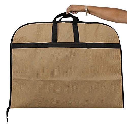 Kuber Industries Suit covers with zip for Men, Women|foldable Blazer cover|Cloth Organizer for Wardrobe|Transparent Window & Premium Zipper|Pack of 4 (Brown) - Image 4