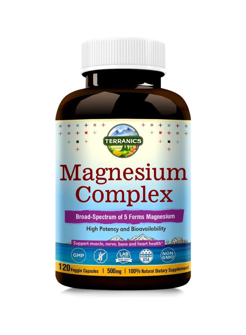 Vegetable capsules to increase magnesium in the body 500mg 120 Capsules